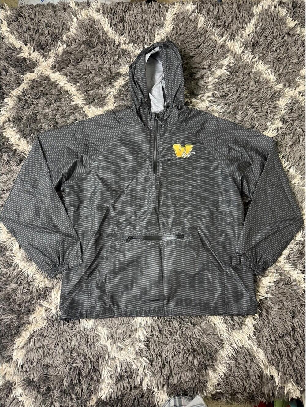 Washington Huskies Windbreaker Jacket Men’s XL Black Holloway 1/4 Zip Pullover
